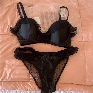 Sexy black lingerie set